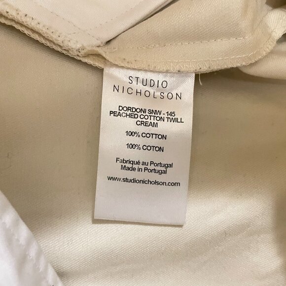 Studio Nicholson Dordoni volume pants in cream, size 3 (US 12) - Picture 6 of 7
